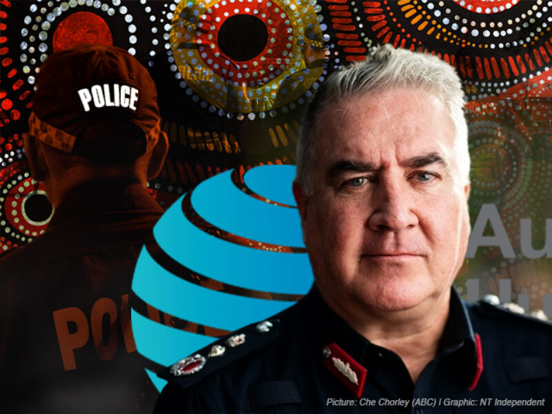 Commissioner Michael Murphy apologised for past injustices committed by the Northern Territory police at Garma in 2024. Photograph: Mike Bowers/The Guardian